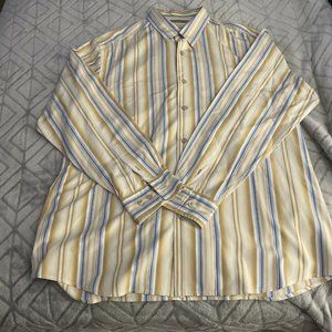 Men’s Large Tommy Bahama Long Sleeve Button Down Striped Shirt.